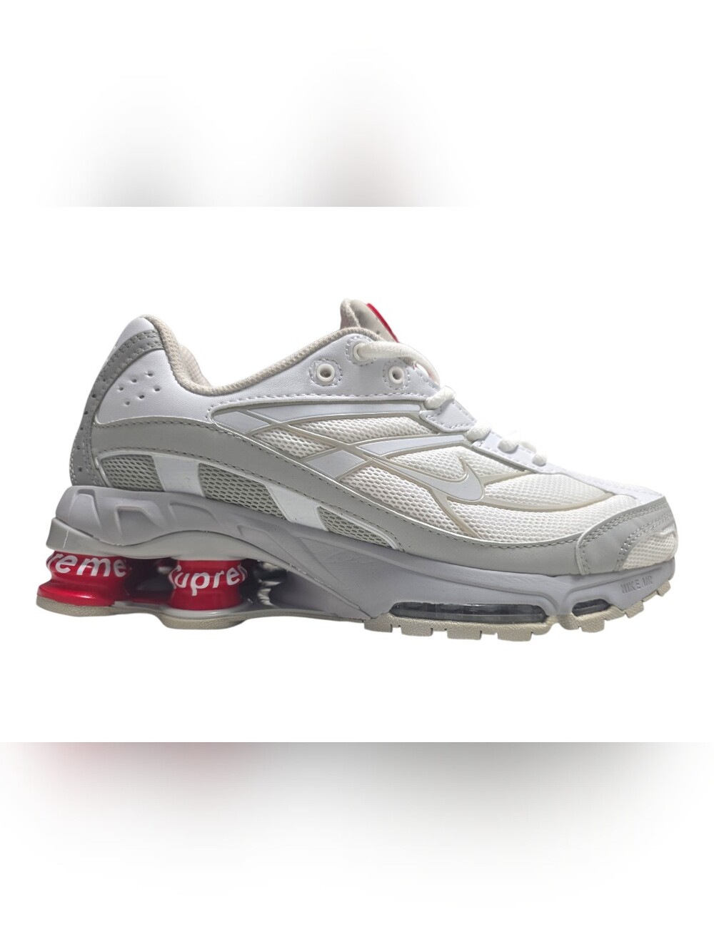 Supreme x Nike Shox Ride 2 White/Grey Fog-Flat Platinum Size 8 M / 10W No Box